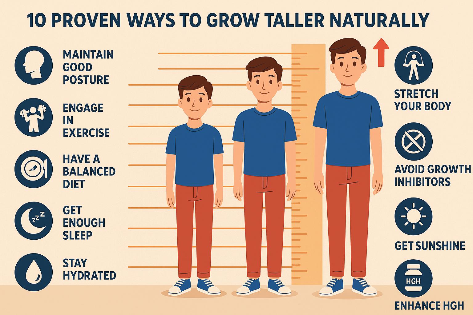 🧍‍♂️💡10 Proven Ways to Grow Taller Naturally